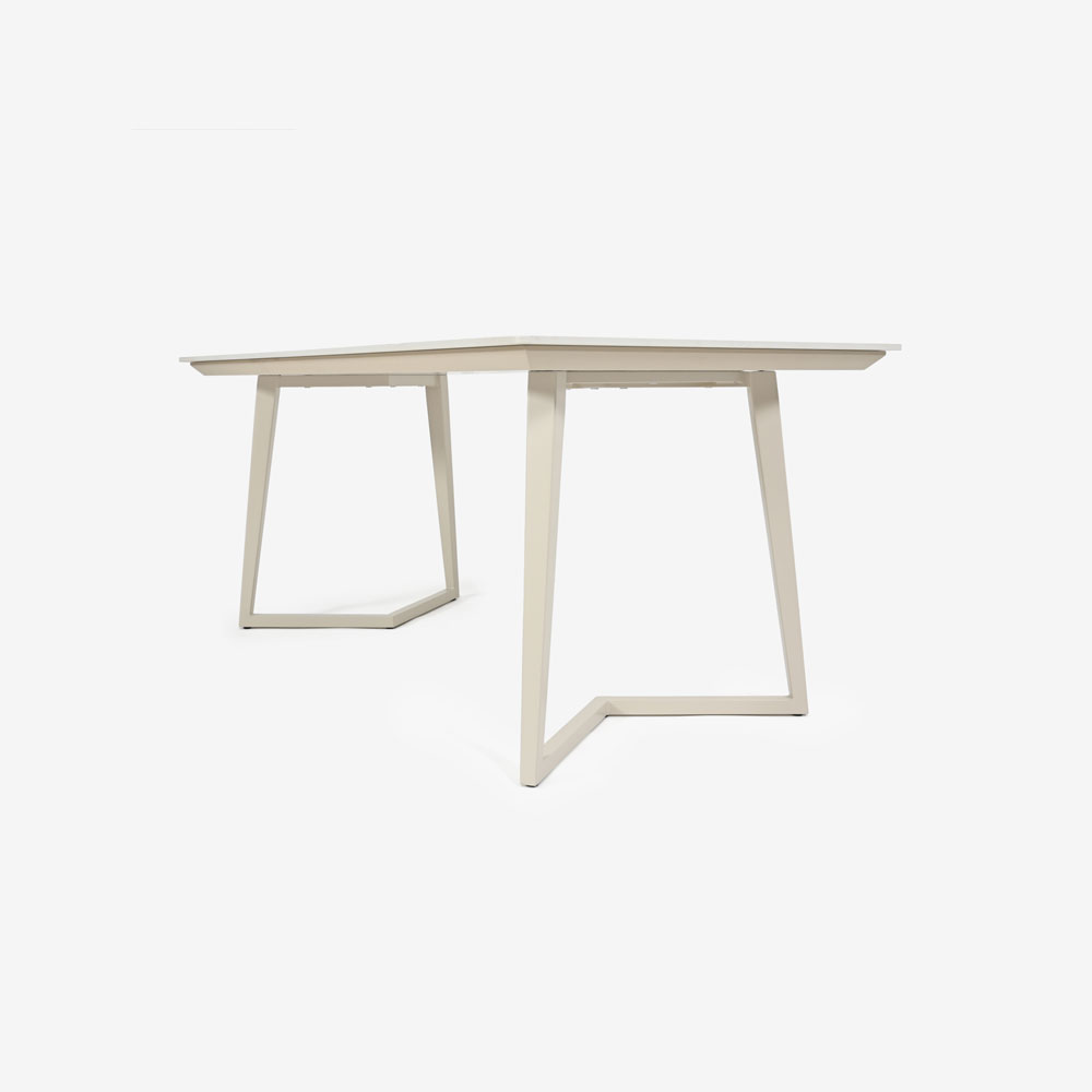 ダイニングセット テーブル「グレイス」セラミック天板 アイボリー色 全2サイズ+チェア「カロル」4脚セット 全2色