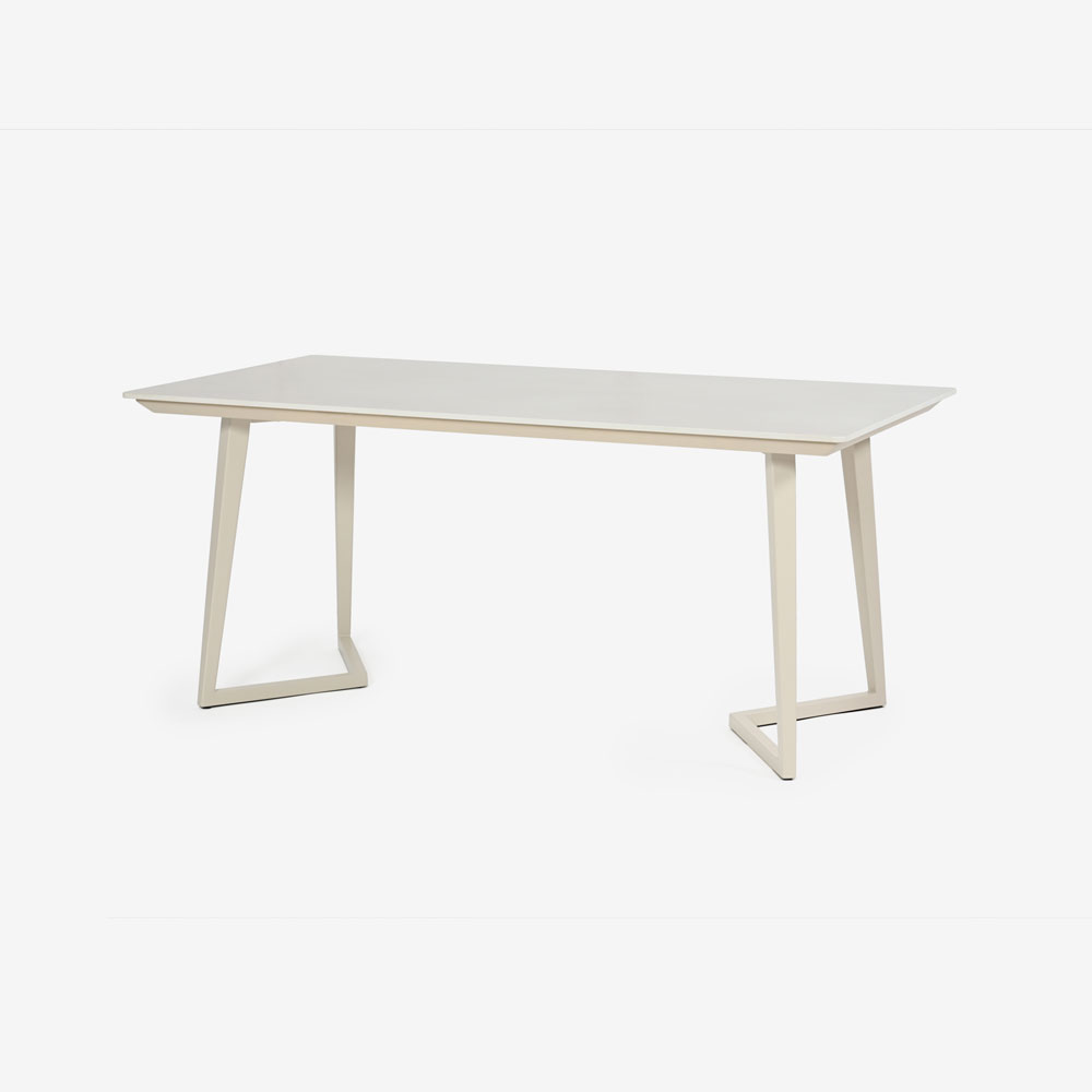 ダイニングセット テーブル「グレイス」セラミック天板 アイボリー色 全2サイズ+チェア「デリス」4脚セット 全2色