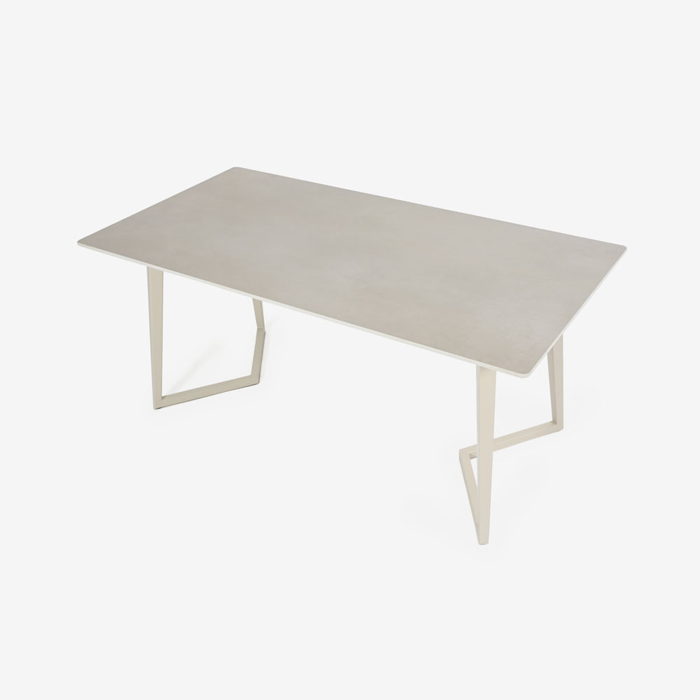 ダイニングセット テーブル「グレイス」セラミック天板 アイボリー色 全2サイズ+チェア「デリス」4脚セット 全2色