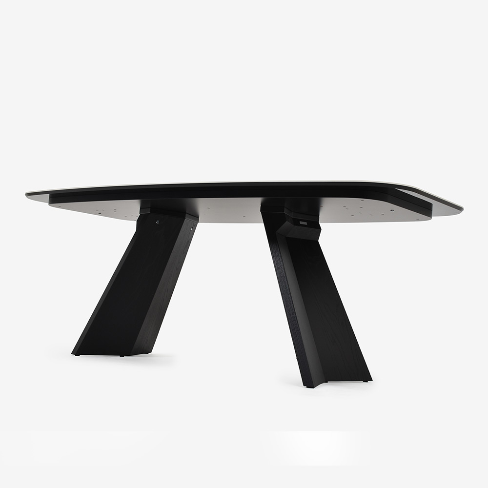 Calligaris（カリガリス）ダイニングテーブル「Icaro CS4115-FB 200」幅199cm 天板セラミックガラス P2Cホワイトマーブル