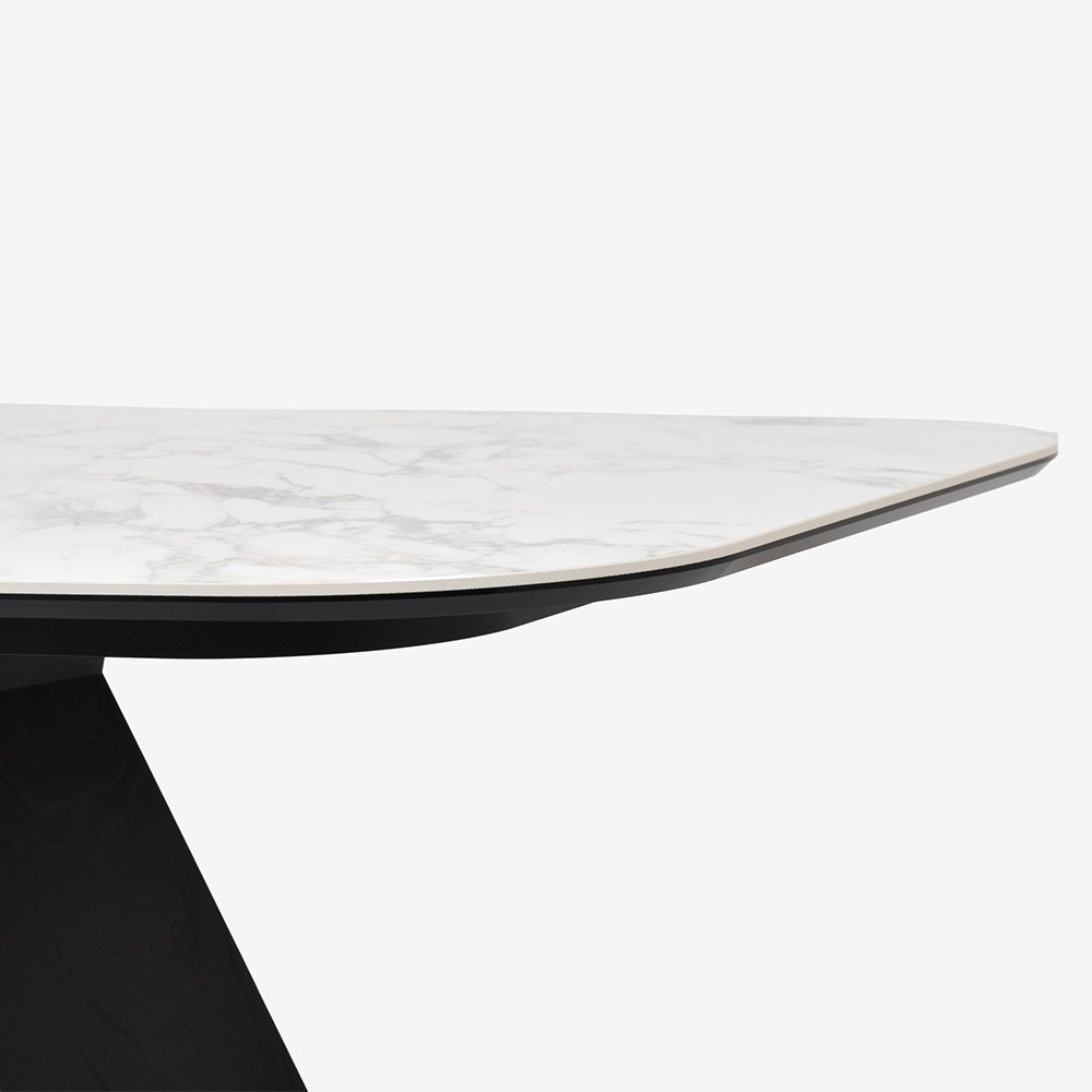 Calligaris（カリガリス）ダイニングテーブル「Icaro CS4115-FB 200」幅199cm 天板セラミックガラス P2Cホワイトマーブル