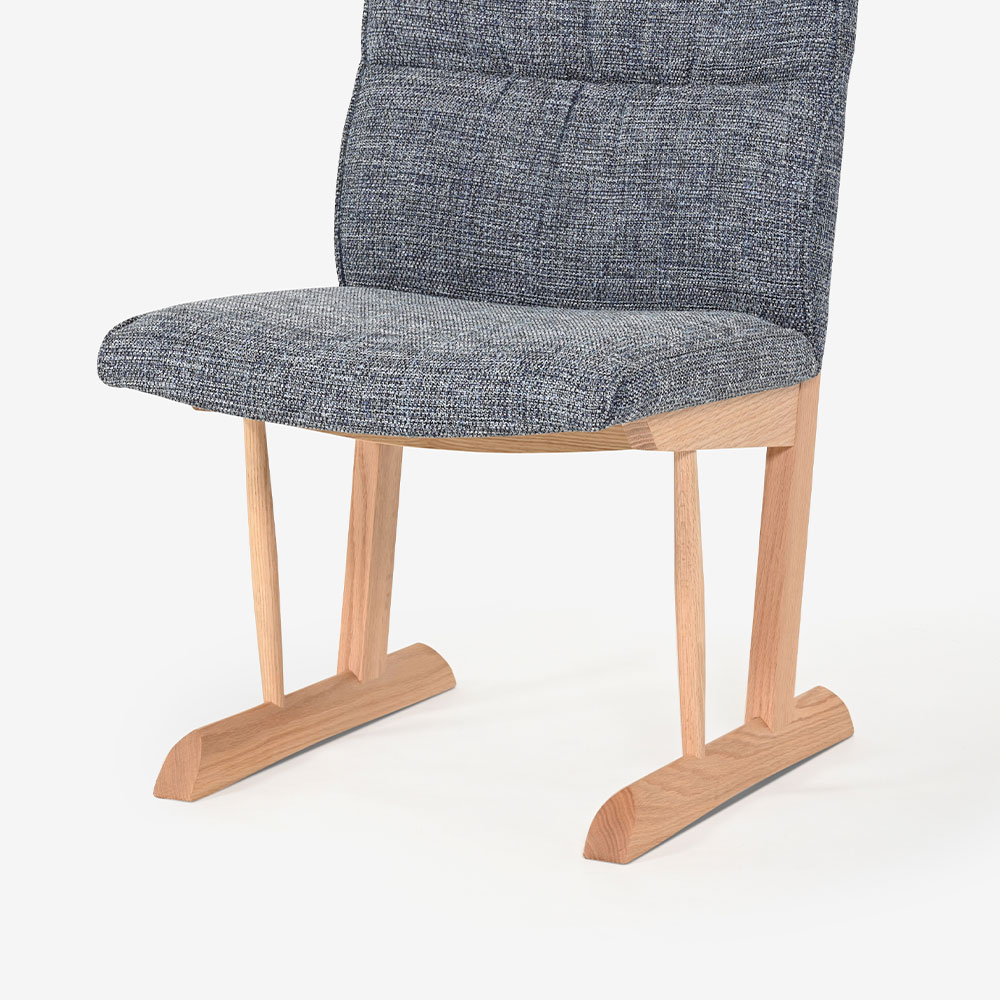 飛騨産業 チェア「KAYA3 -カヤ3- LF220R」レッドオーク材 WO色 布＃CブルームBU【受注生産品】
