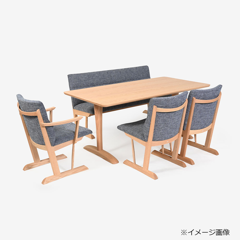 飛騨産業 アームチェア「KAYA3 -カヤ3- LF220AR」レッドオーク材 WO色 布＃CブルームBU【受注生産品】