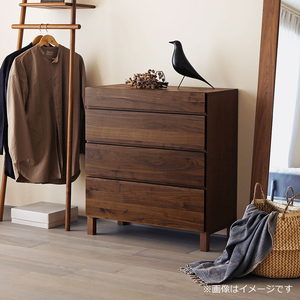 リビングチェスト「レッチェ」幅80cm ウォールナット材