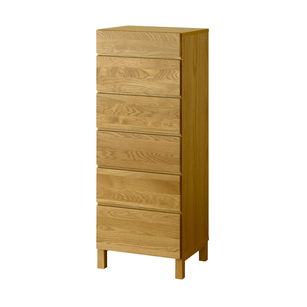 リビングハイチェスト「レッチェ」幅50cm ホワイトオーク材