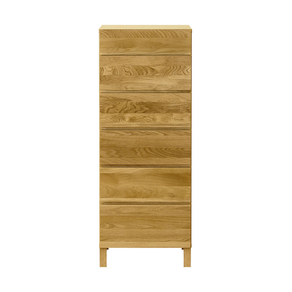 リビングハイチェスト「レッチェ」幅50cm ホワイトオーク材