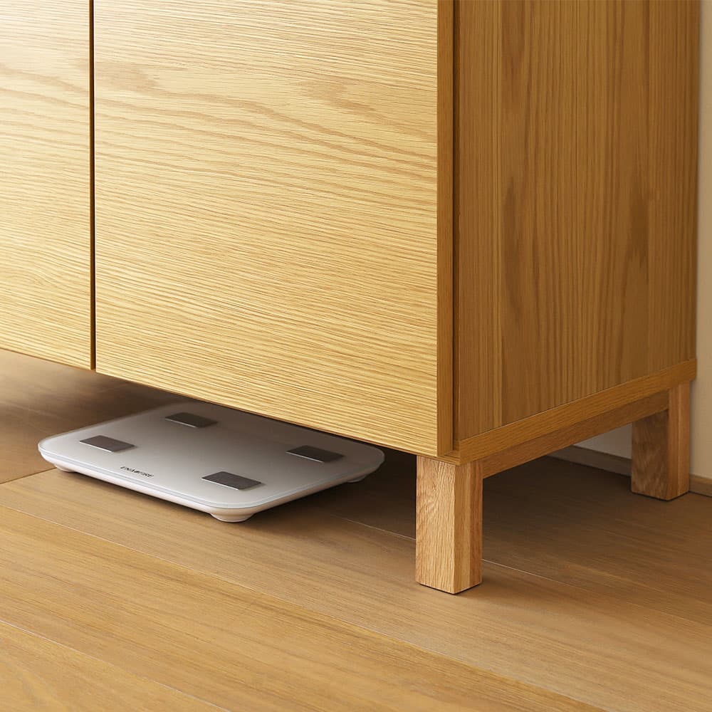 ハイキャビネット「レッチェ」幅80cm ホワイトオーク材