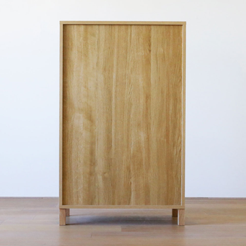 ハイキャビネット「レッチェ」幅80cm ホワイトオーク材