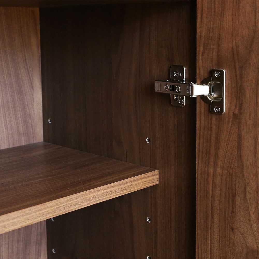 ハイキャビネット「レッチェ」幅80cm ウォールナット材