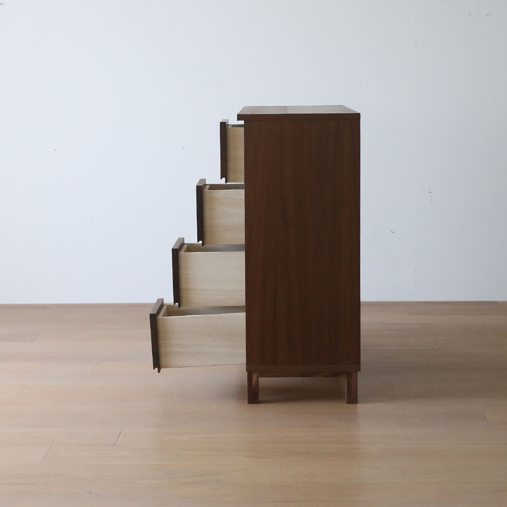 マガジンレコードラック「レッチェ」幅68.3cm ウォールナット材