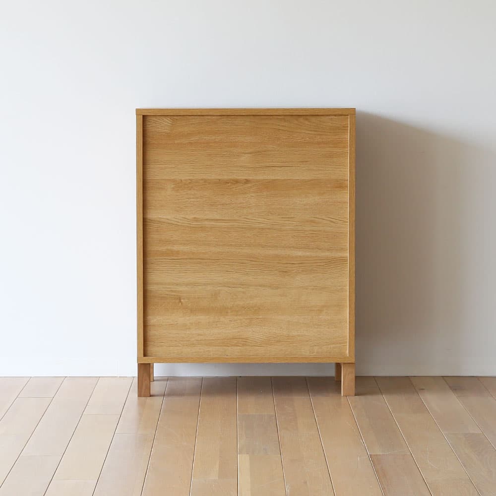 マガジンレコードラック「レッチェ」幅68.3cm ホワイトオーク材