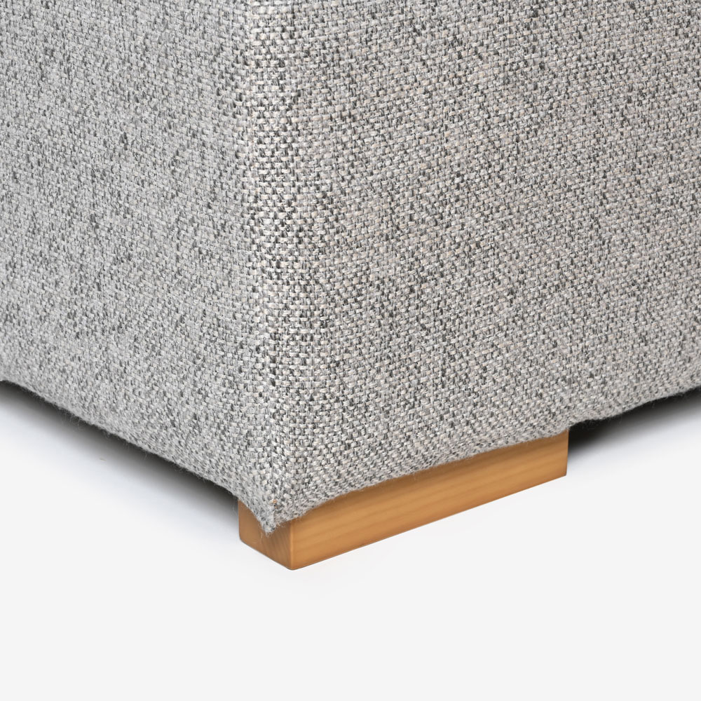 カウチソファ4点セット「Nソロモン」布#B FE5 ライトグレー色 脚AN色【受注生産品】【お手入れキットの特典付き】