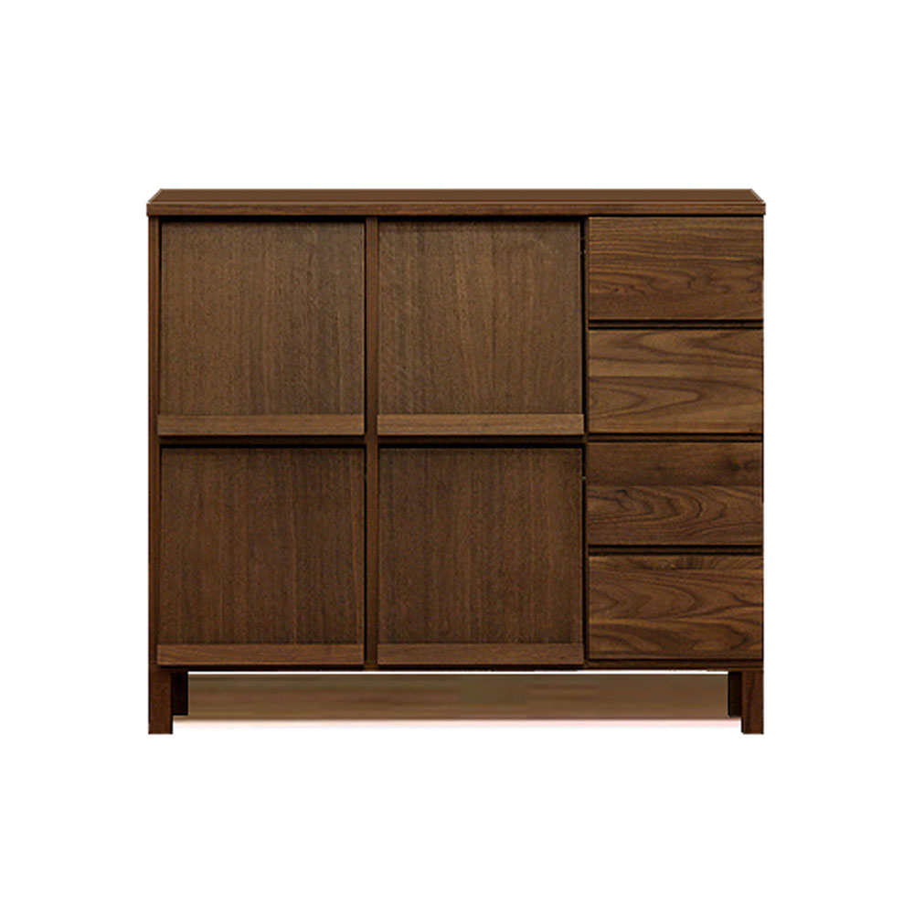 マガジンレコードラック「レッチェ」幅105.6cm ウォールナット材