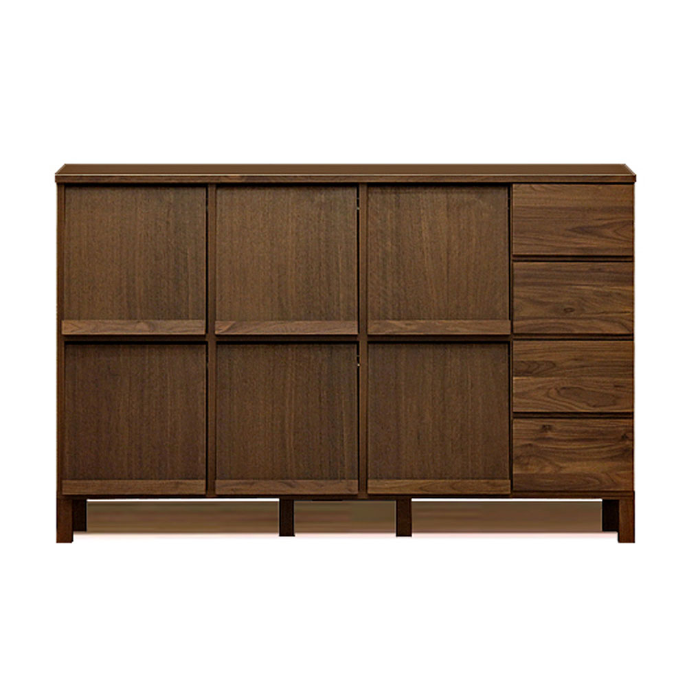 マガジンレコードラック「レッチェ」幅143cm ウォールナット材