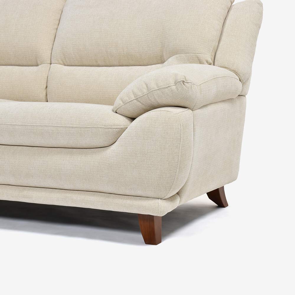 ソファ 2.5人掛け「オースチンKD」幅187cm 布#NDO 09 ベージュ色 脚全6種類【お手入れキットの特典付き】