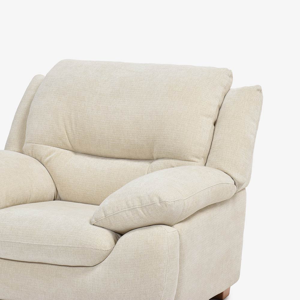 アームチェア 1人掛け「オースチンKD」布#NDO 09 ベージュ色 脚全6種類