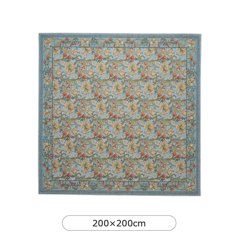 ラグ「ゴールデンリリーマイナー KF1703A」ブルー 全3サイズ Morris Design Studio(モリス)