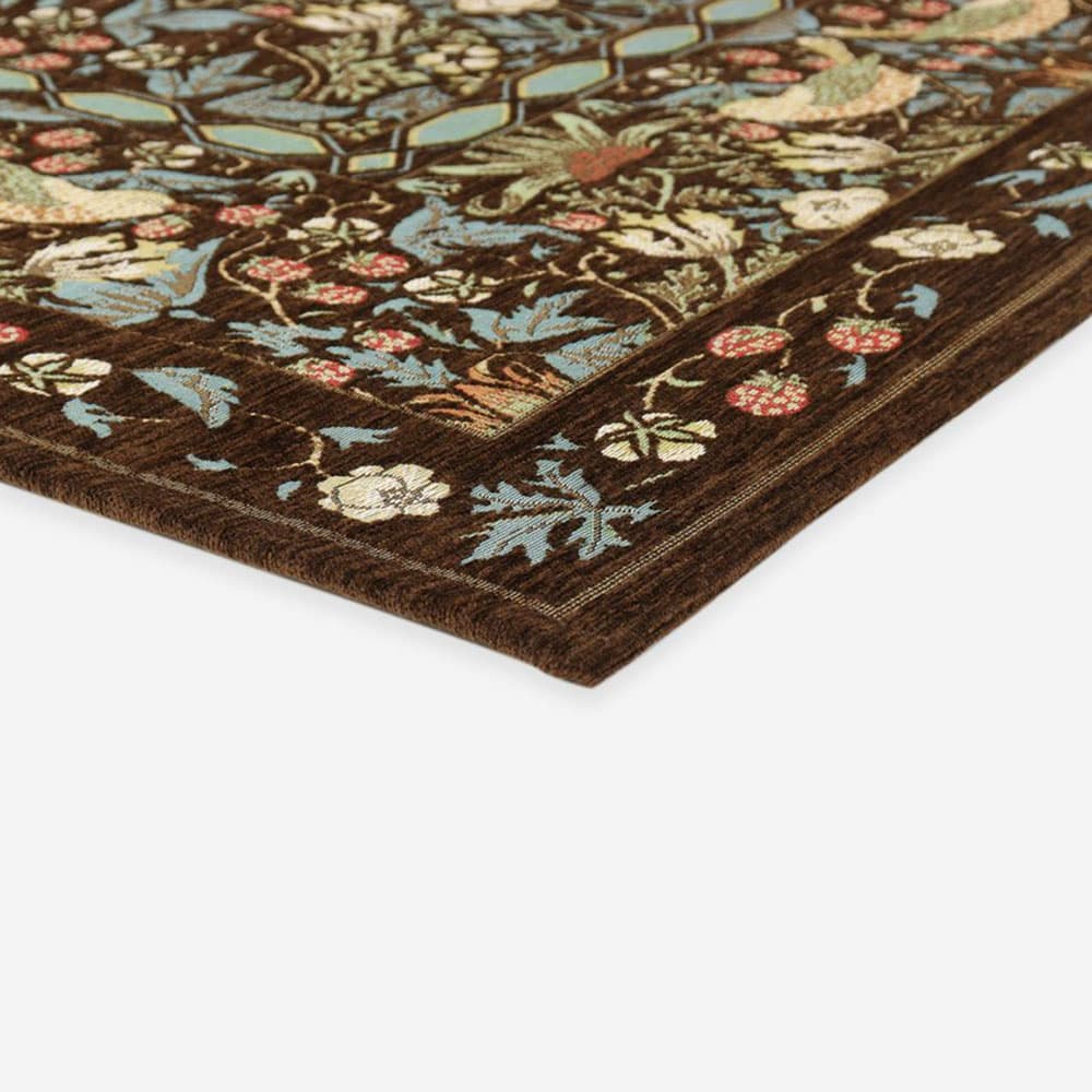 マット「いちご泥棒 FH1709A」ブラウン 全3サイズ Morris Design Studio(モリス)