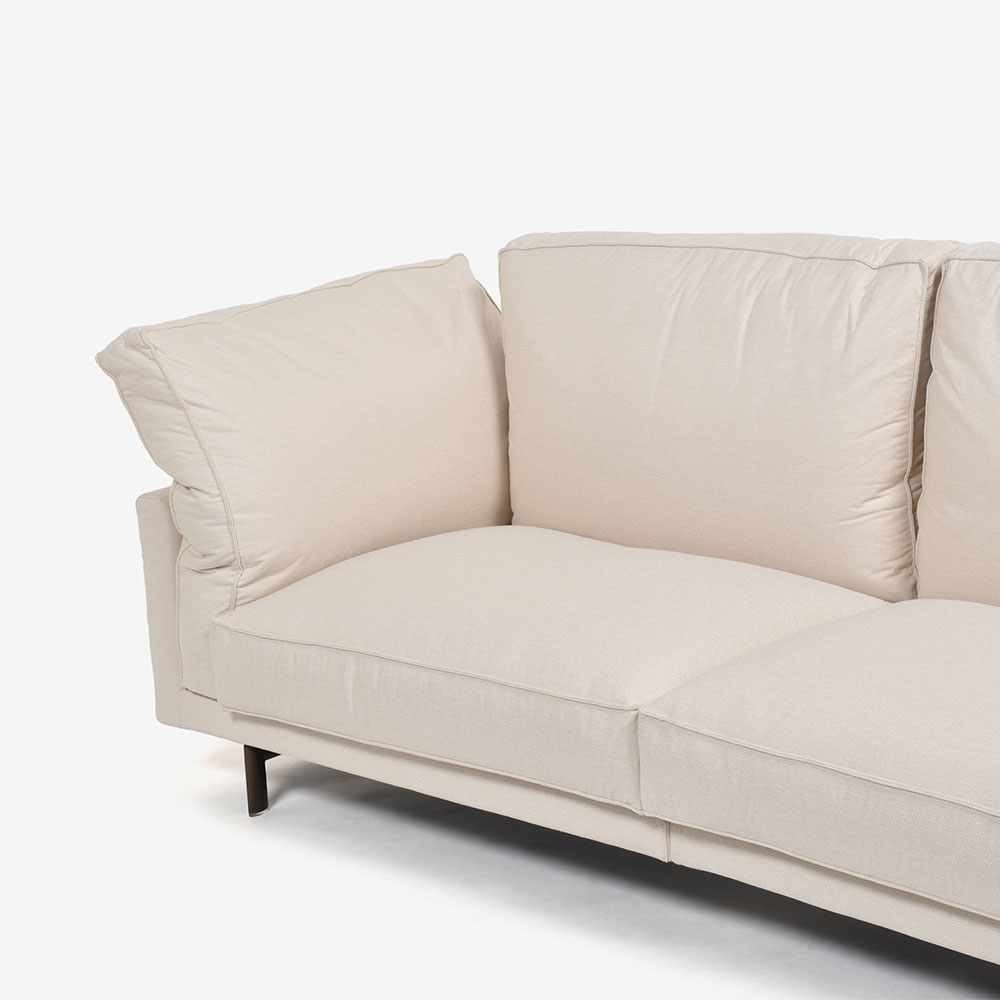 erba（エルバイタリア）ソファ「カモーリ」幅234cm 布アイボリー色 #0ACAPULCO111【お手入れキットの特典付き】