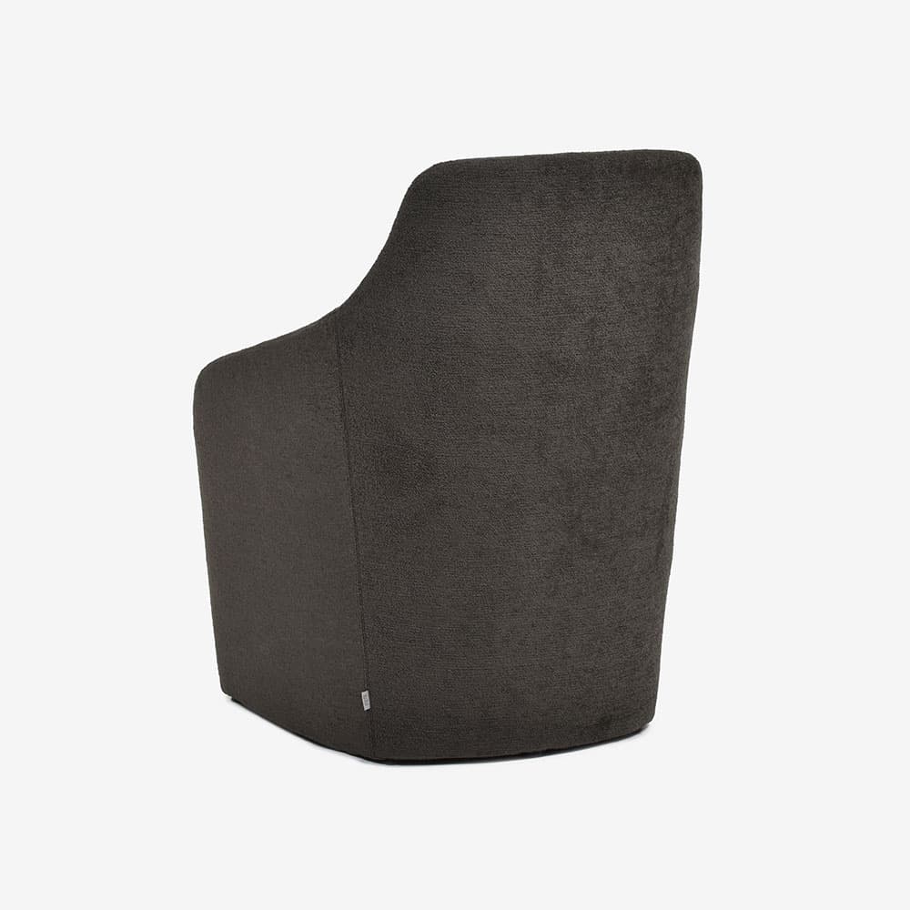 erba（エルバイタリア）アームチェア「アダ」幅70cm 布ブラウン色 #0FAVOLA603【お手入れキットの特典付き】