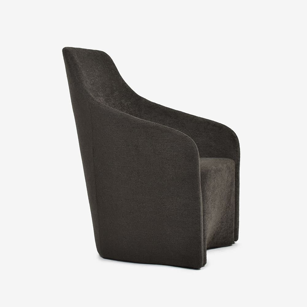 erba（エルバイタリア）アームチェア「アダ」幅70cm 布ブラウン色 #0FAVOLA603【お手入れキットの特典付き】