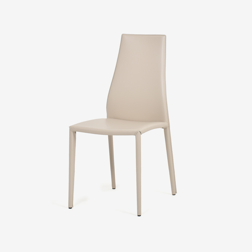 Calligaris（カリガリス）ダイニングチェア「Aida CS1484」革ベージュ色