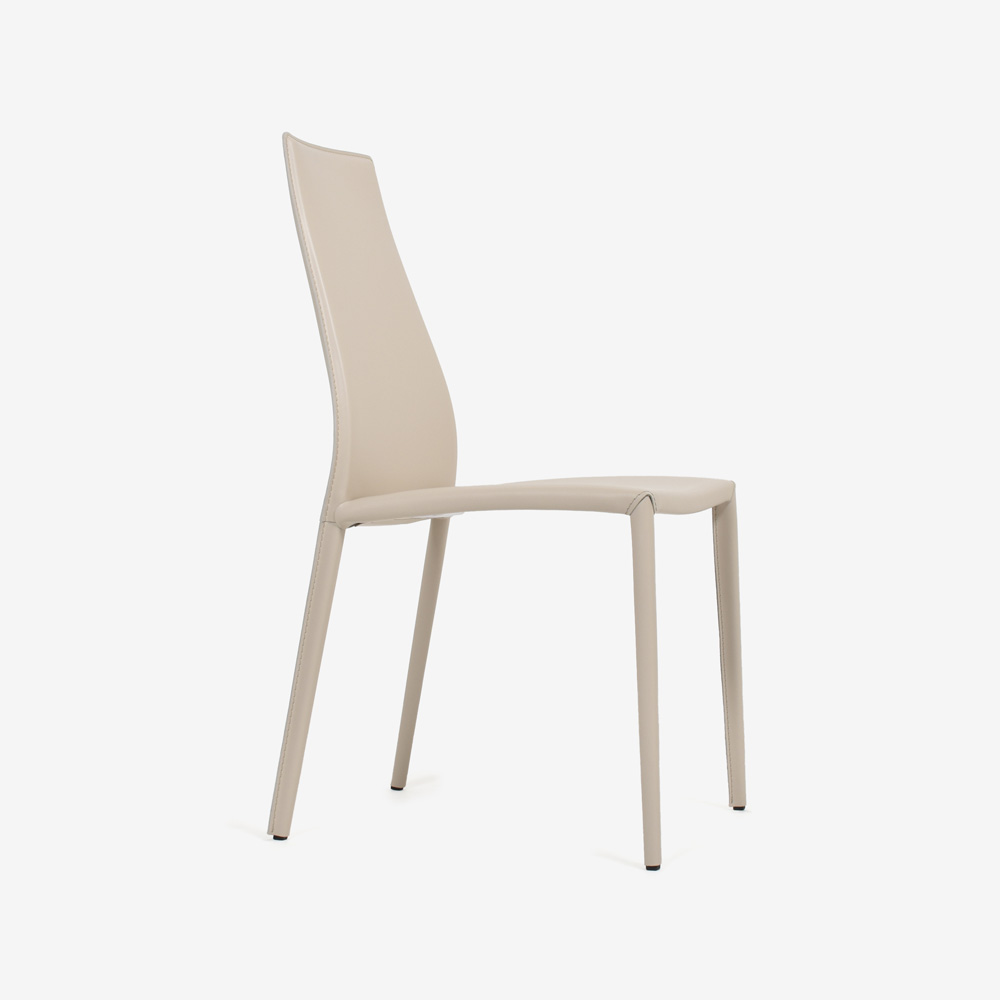 Calligaris（カリガリス）ダイニングチェア「Aida CS1484」革ベージュ色