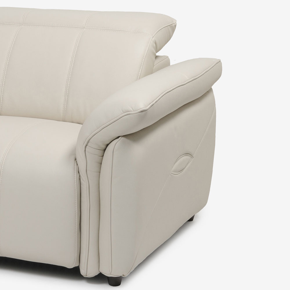 電動リクライニングソファ2点セット「L/S Motion 74（エルエスモーション74）」幅202cm 革#H/S-521E フロスト色【期間限定セール・10%OFF】