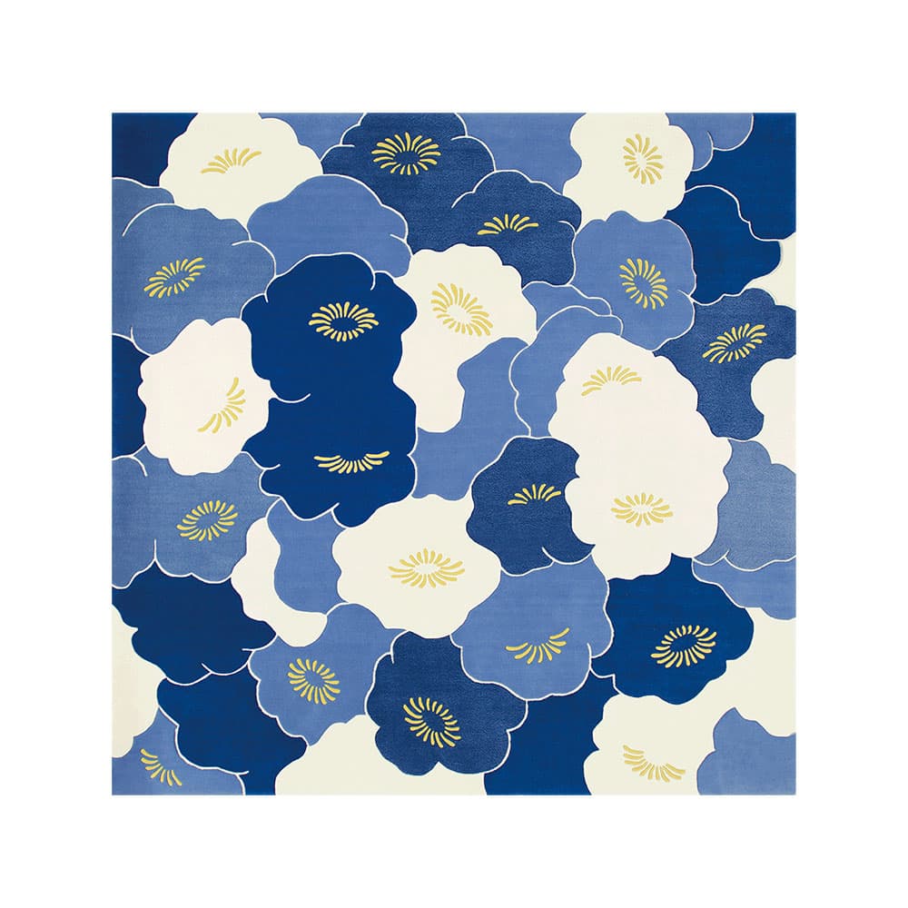 山形緞通 手刺緞通「石楠花」Lサイズ(幅255x長さ255cm) 防炎【受注生産品】