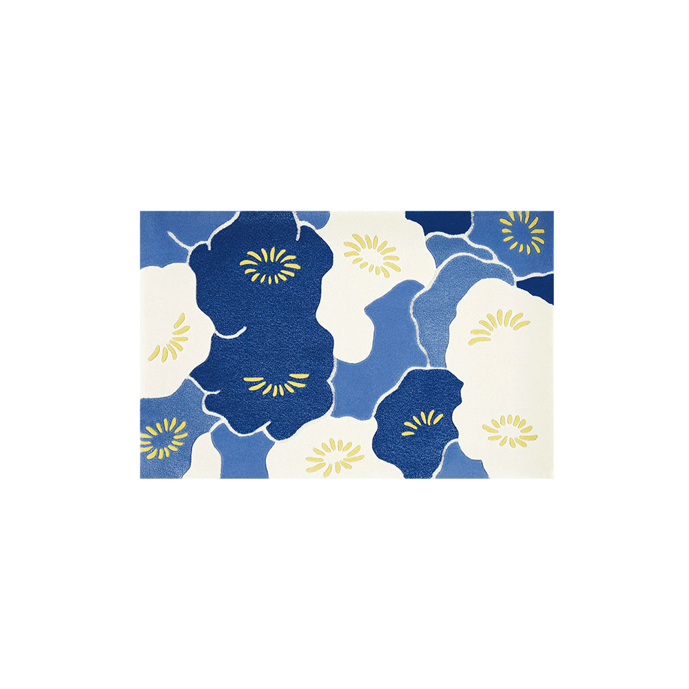 山形緞通 手刺緞通「石楠花」XSサイズ(幅95x長さ60cm) 防炎【受注生産品】