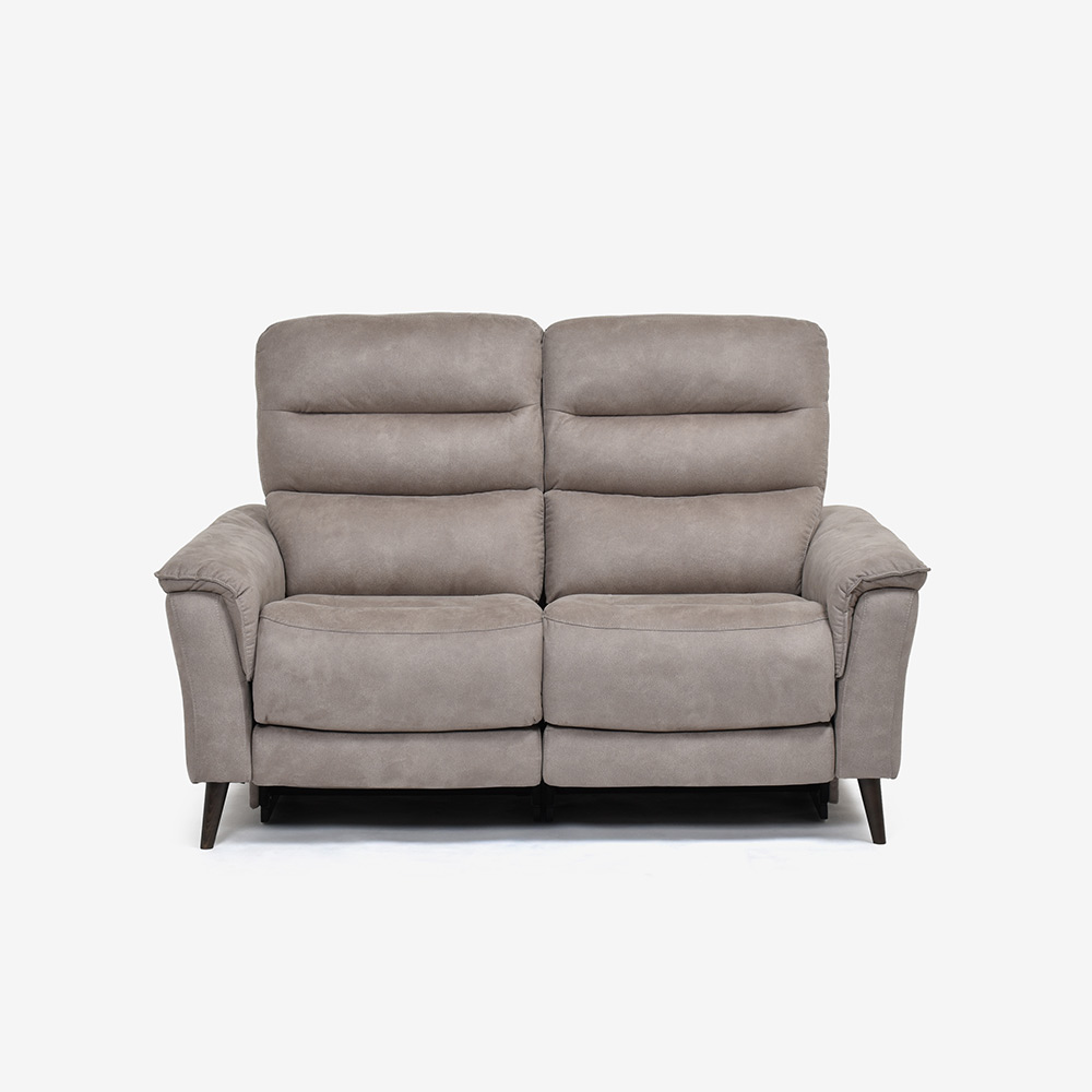 電動リクライニングラブソファ 2人掛け 幅160cm「レイーダ」布#B-946 シルバー色【セール対象品のため24%OFF】【お手入れキットの特典付き】