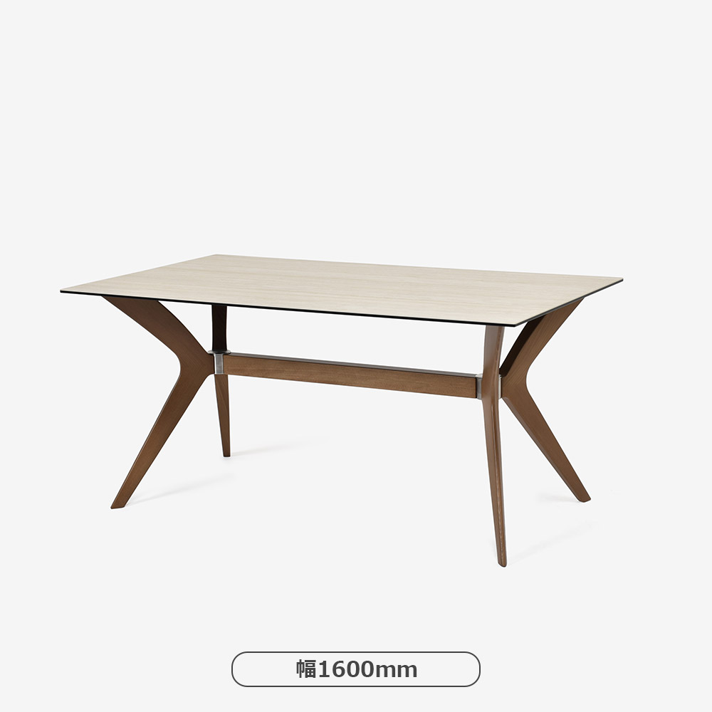 Calligaris（カリガリス）ダイニングテーブル「Tokyo CS18-FR」天板セラミックガラス P32Cホワイトトラバーチン色/脚部ビーチ材 P1GW CANALETTO WALNUT 全2サイズ