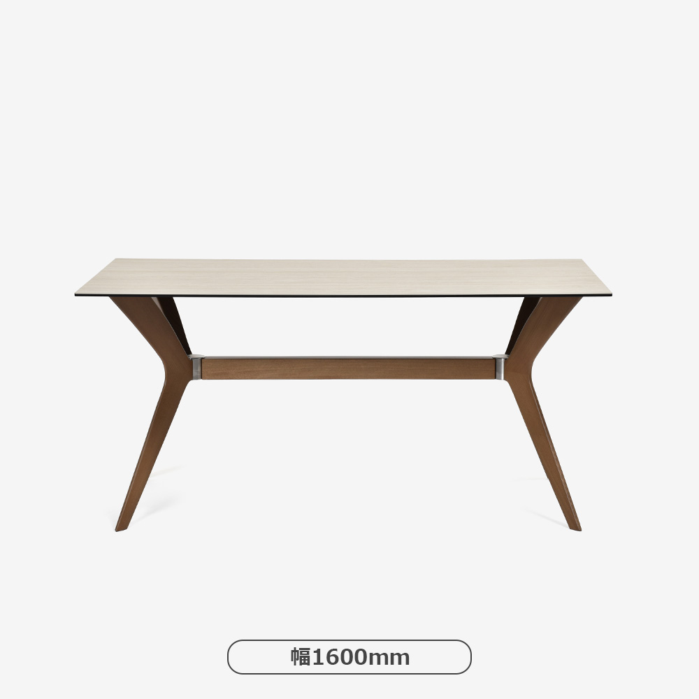 Calligaris（カリガリス）ダイニングテーブル「Tokyo CS18-FR」天板セラミックガラス P32Cホワイトトラバーチン色/脚部ビーチ材 P1GW CANALETTO WALNUT 全2サイズ