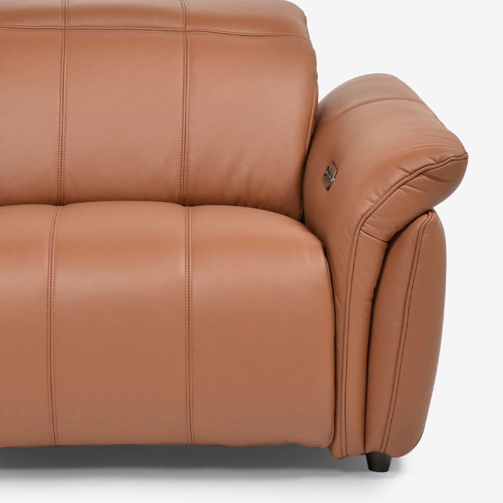 電動リクライニングコーナーソファ6点セット「L/S Motion 74（エルエスモーション74）」ユニットテーブル付 幅329cm 革#H/S-334E ペカンブラウン色【期間限定セール・10%OFF】