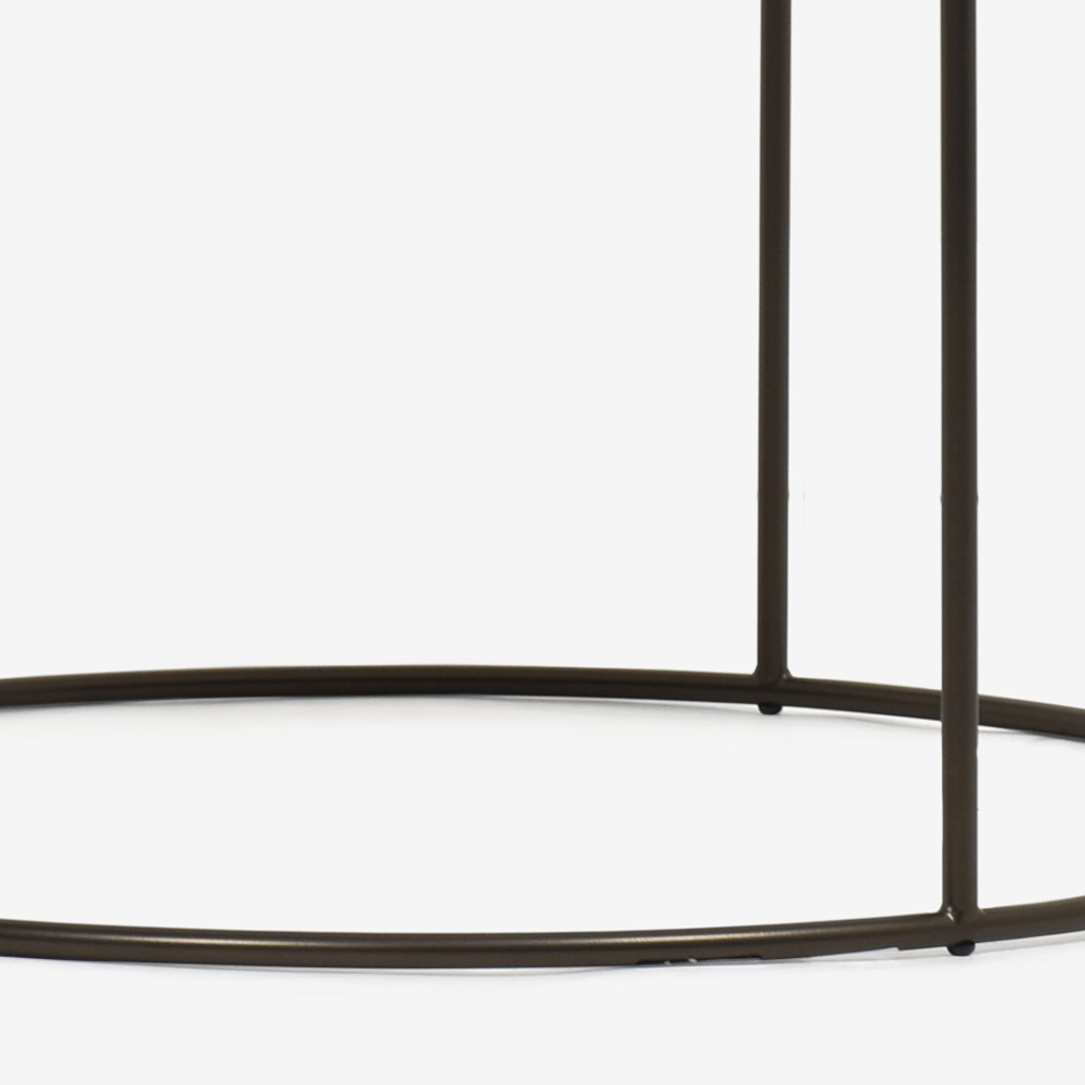 Calligaris（カリガリス）センターテーブル 「Atollo CS/5098-M」丸62.5cm 天板セラミック ホワイトマーブル