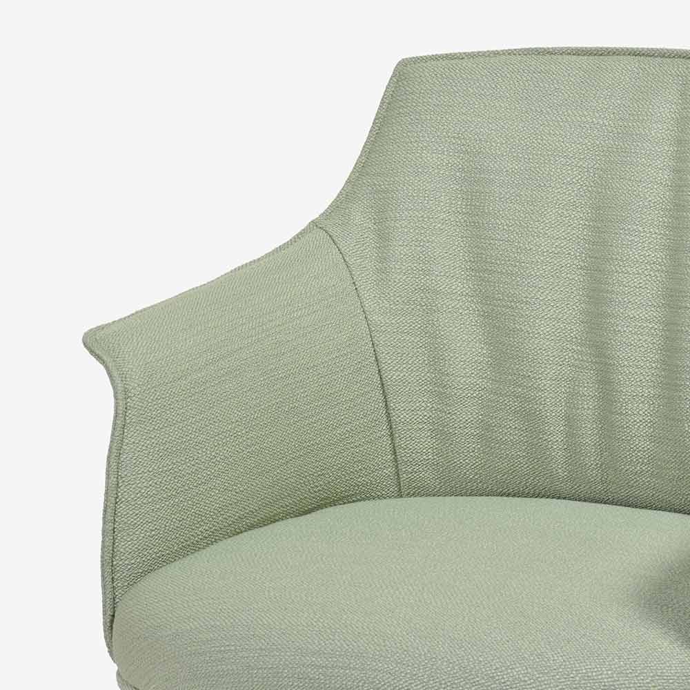 PoltronaFrau（ポルトローナ・フラウ）ダイニングチェア（アーム付き）「アーチボルドラージ」布ピスタチオ色　#C Pistachio