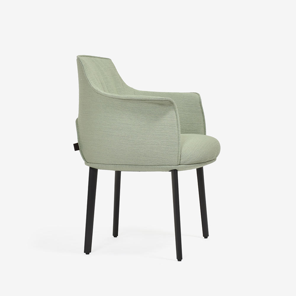 PoltronaFrau（ポルトローナ・フラウ）ダイニングチェア（アーム付き）「アーチボルドラージ」布ピスタチオ色　#C Pistachio