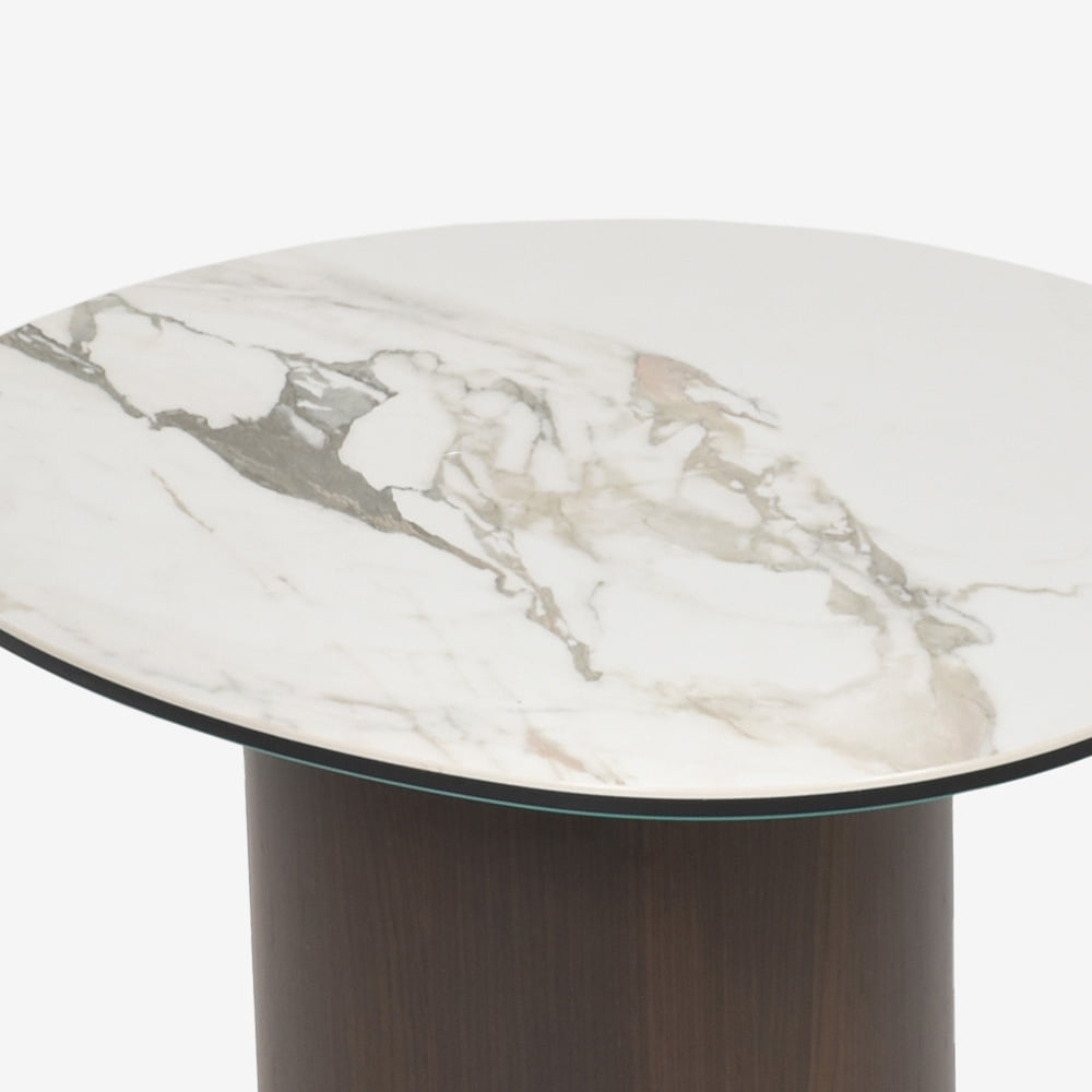 Calligaris（カリガリス）サイドテーブル 「Mushroom CS/5140-A」幅52.5cm 天板セラミック カラカッタ