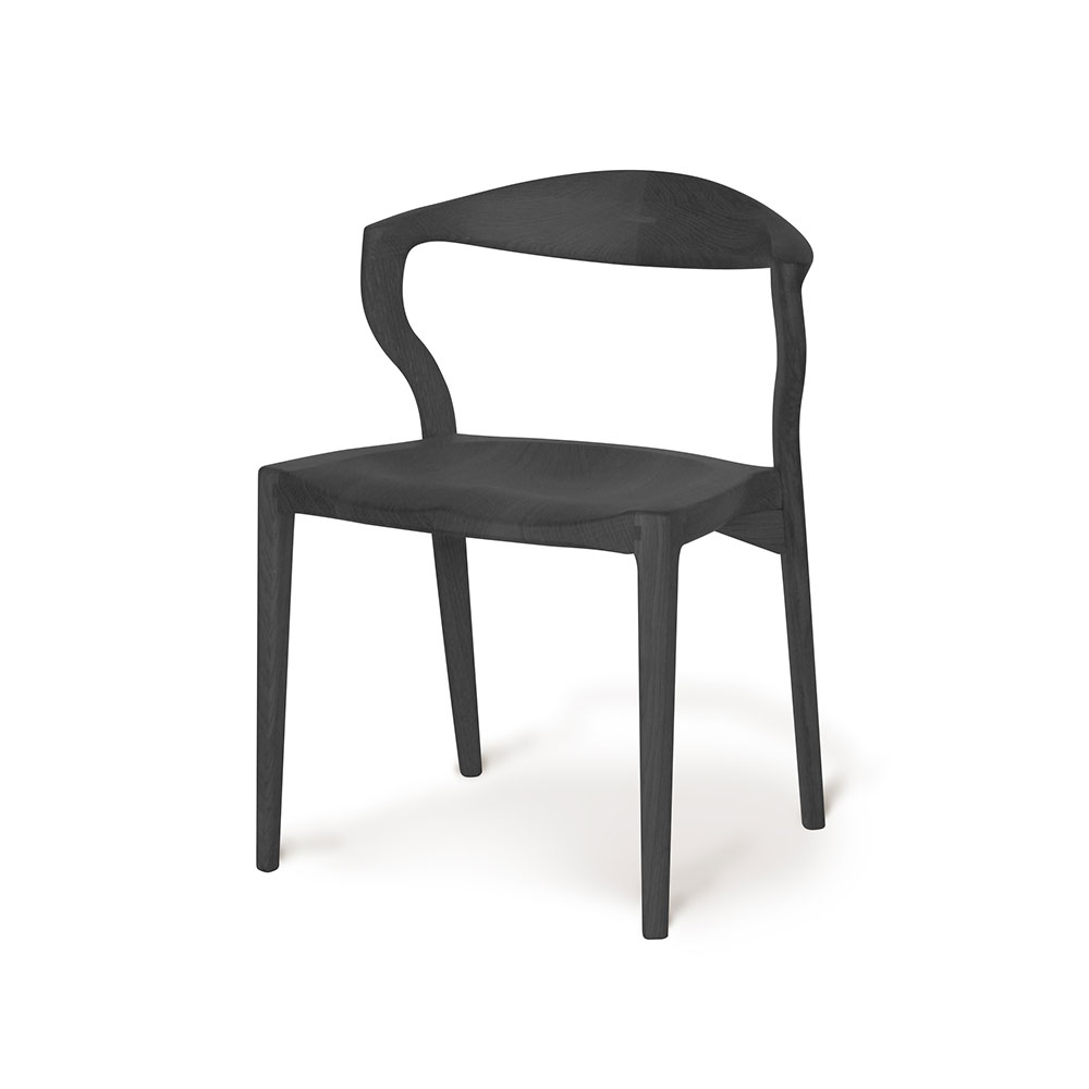 起立木工 ダイニングチェア「カムイ」オーク材DG色 ウレタン塗装【受注生産品】