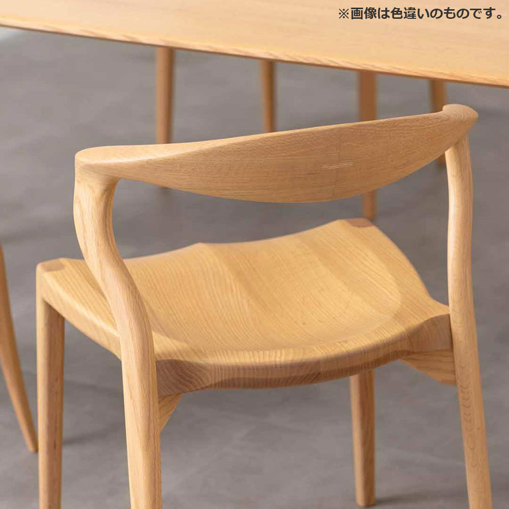 起立木工 ダイニングチェア「カムイ」レッドオーク材BK色 ウレタン塗装【受注生産品】