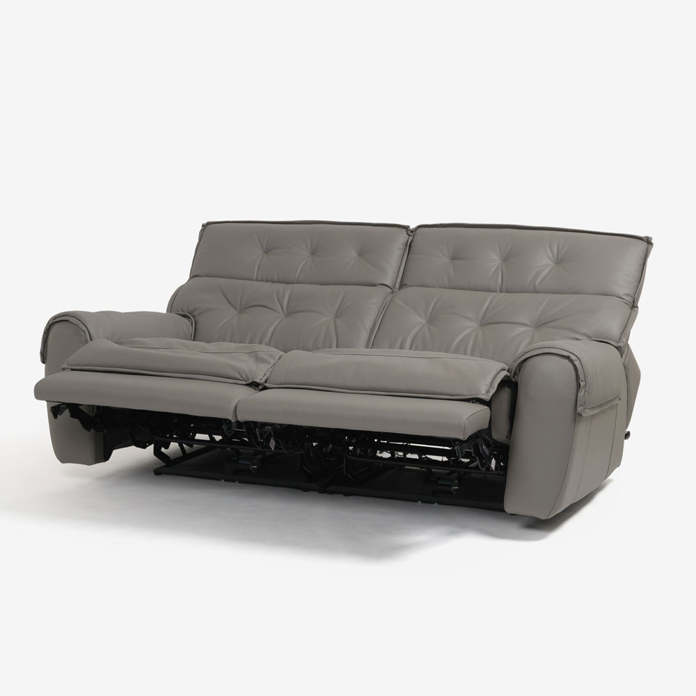 電動リクライニングソファ「L/S Motion 76（エルエスモーション76）」幅210cm 革#H/S-042E エレファントグレー色【期間限定セール・10%OFF】
