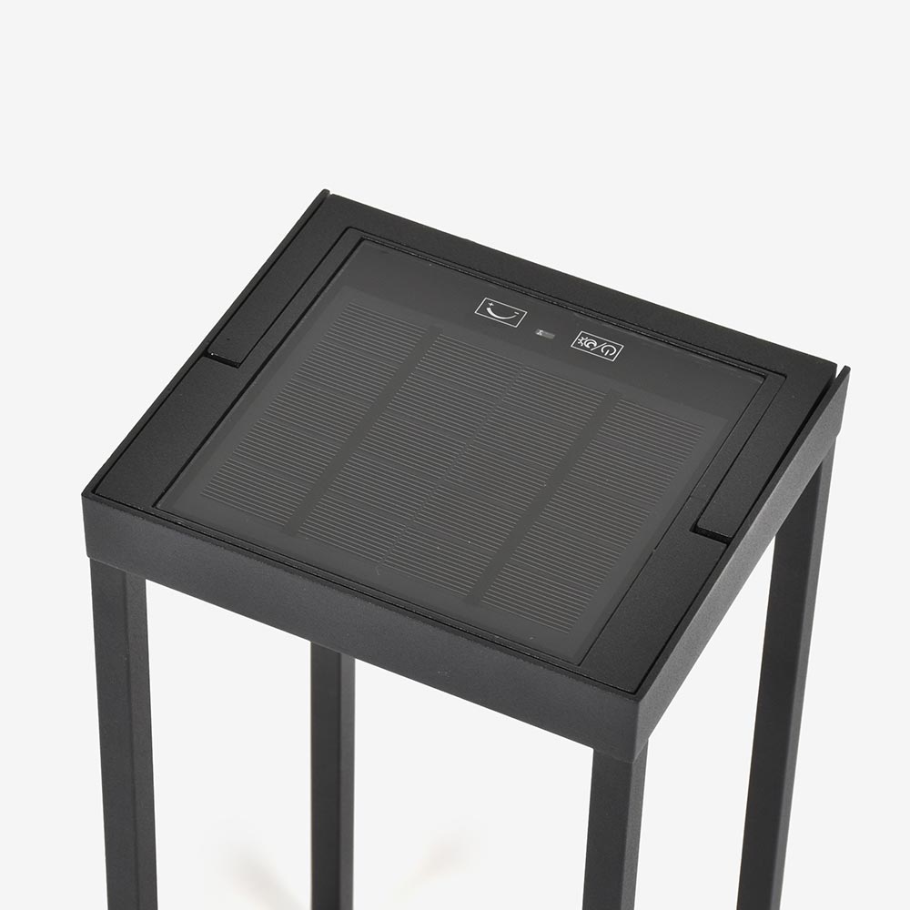 テーブルスタンド「ZAF-Home Solar2-315BK」ポータブルLEDスタンド ソーラー/USB充電式【次回入荷未定】