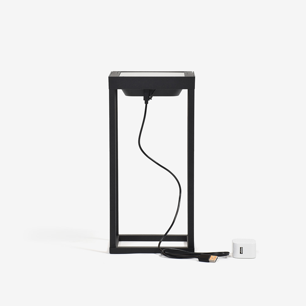 テーブルスタンド「ZAF-Home Solar2-315BK」ポータブルLEDスタンド ソーラー/USB充電式【次回入荷未定】