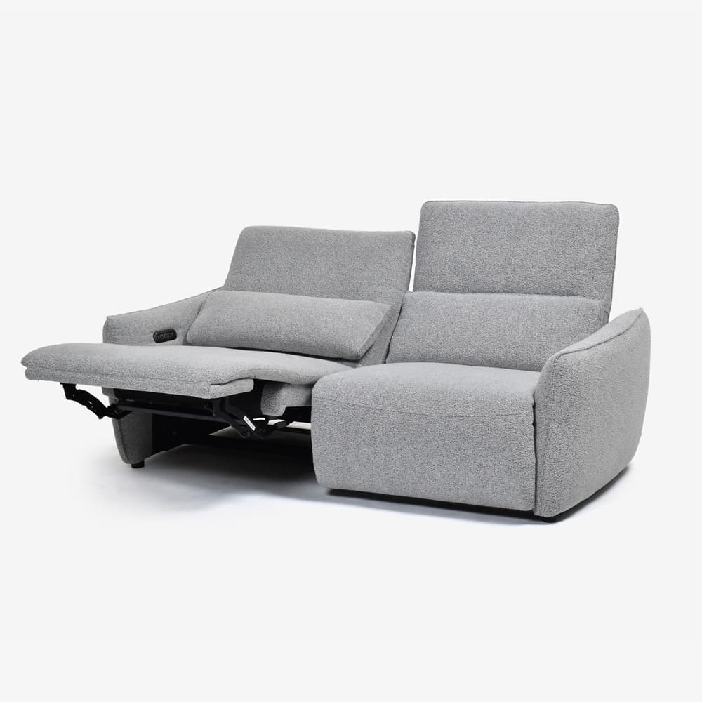 電動リクライニングソファ2点セット「ルッカ SD-524B（1モーター）」幅192cm 布#CP430-3 グレー色