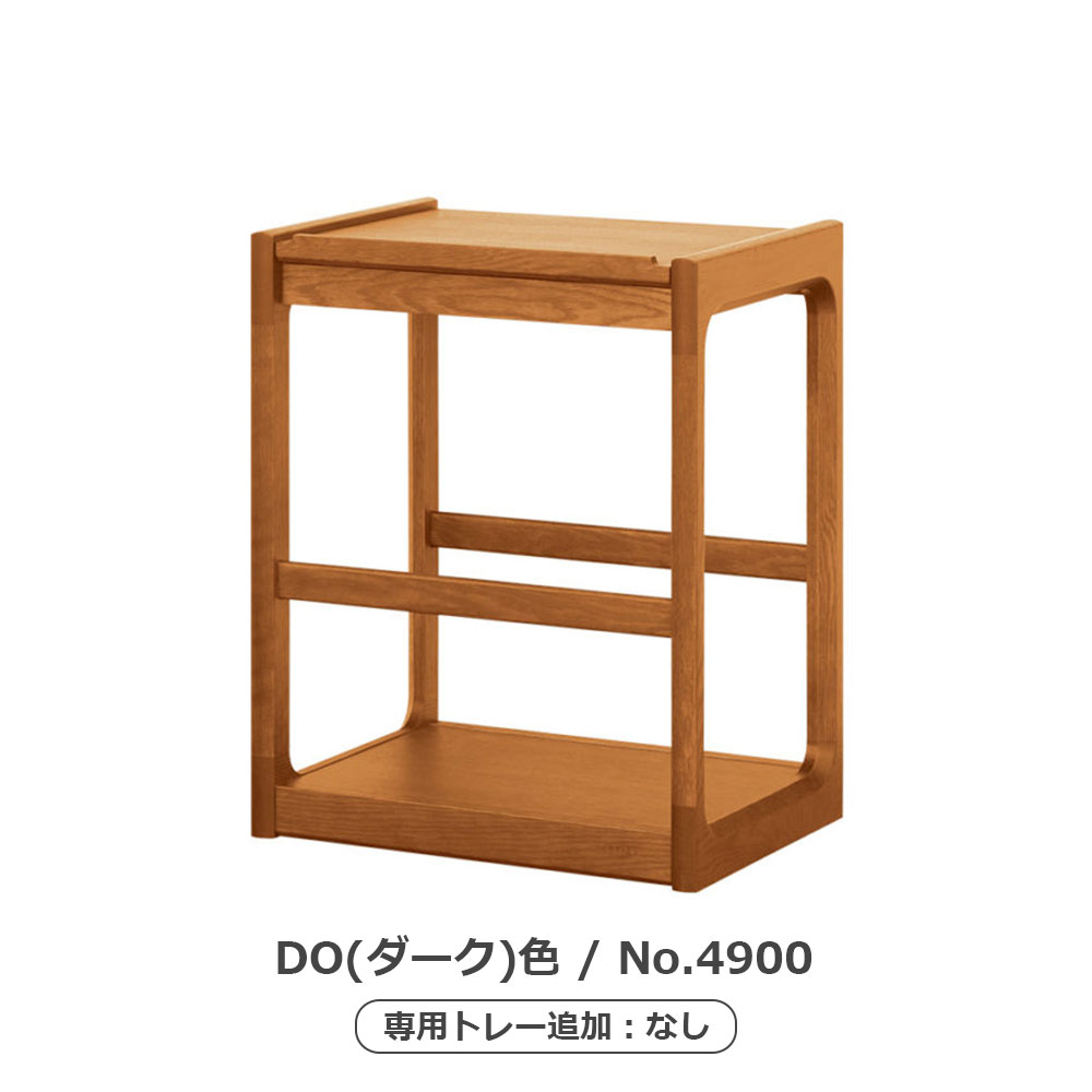 浜本工芸 ワゴン「No.4900・4904・4908」キャスター付 オーク材 全3色
