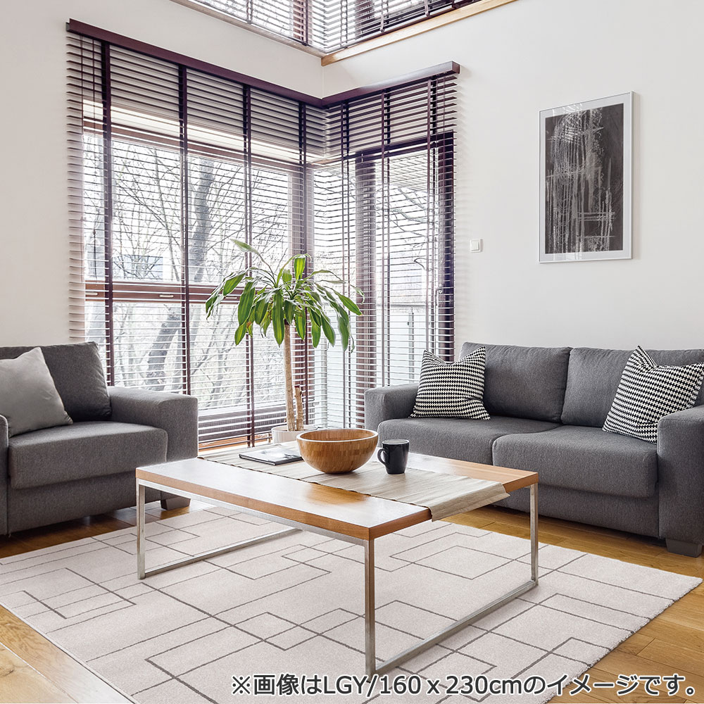 ウィルトンラグ「ポーリン」全2色 全4サイズ 防炎