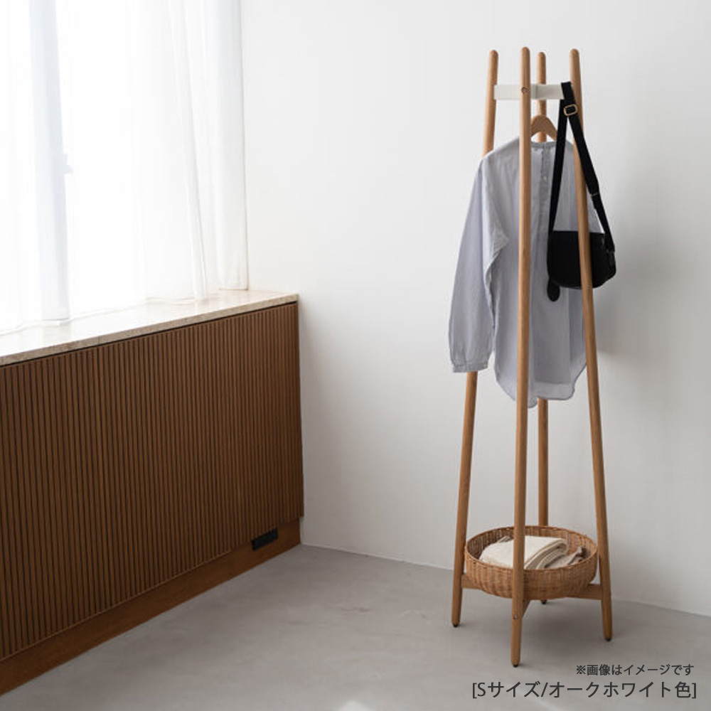 ハンガーラック「ラプテ」オーク材 全2サイズ 全2色