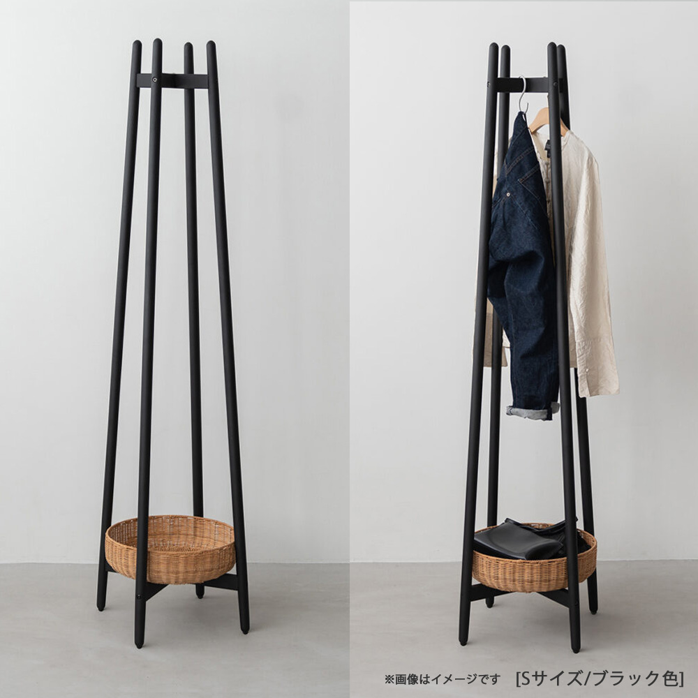 ハンガーラック「ラプテ」オーク材 全2サイズ 全2色