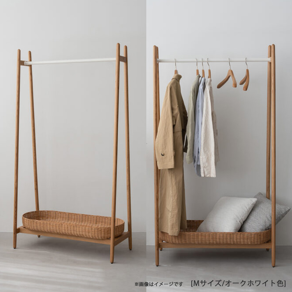 ハンガーラック「ラプテ」オーク材 全2サイズ 全2色