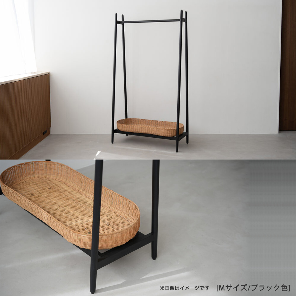 ハンガーラック「ラプテ」オーク材 全2サイズ 全2色